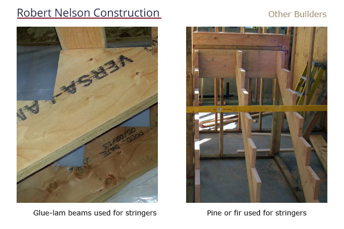 Stair Stringers by Robert Nelson Construction in Salem, UT.